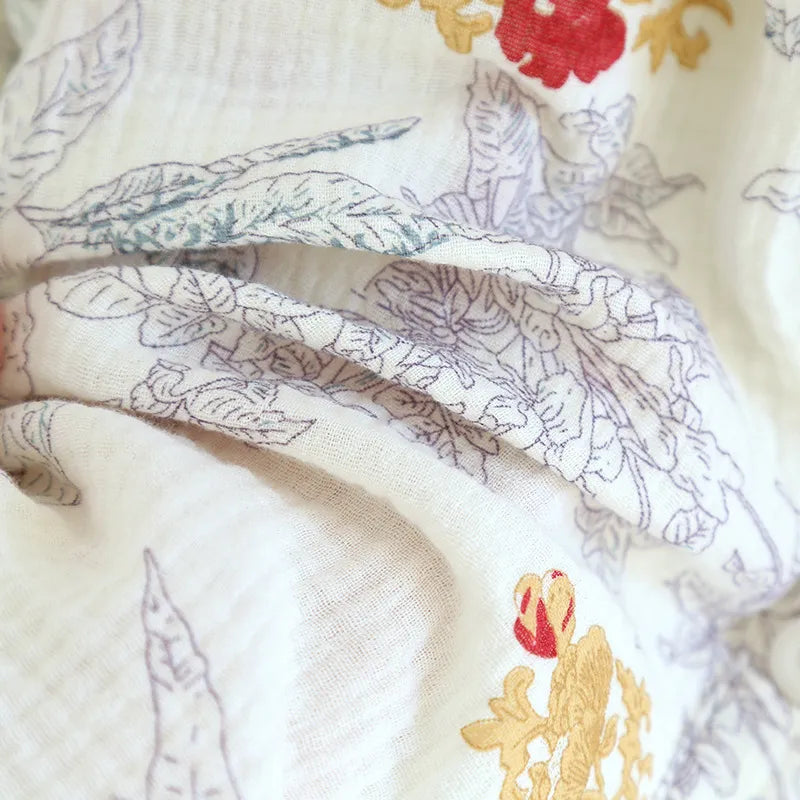 Valeria - 100% Muslin Cotton Three Set Pajama