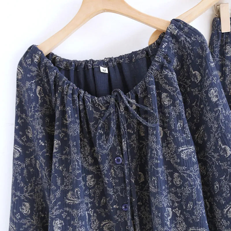Amina - 100% Cotton Three Set Pajama