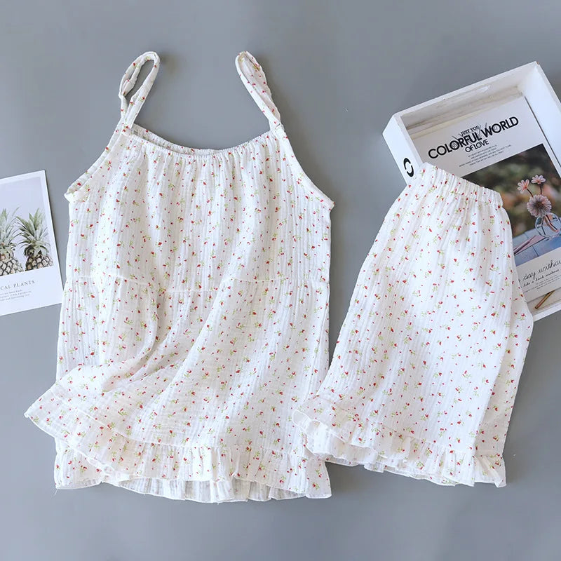 Cherry Bloom - 100% Muslin Cotton Pajama