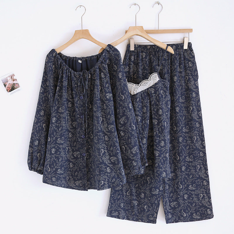 Amina - 100% Cotton Three Set Pajama