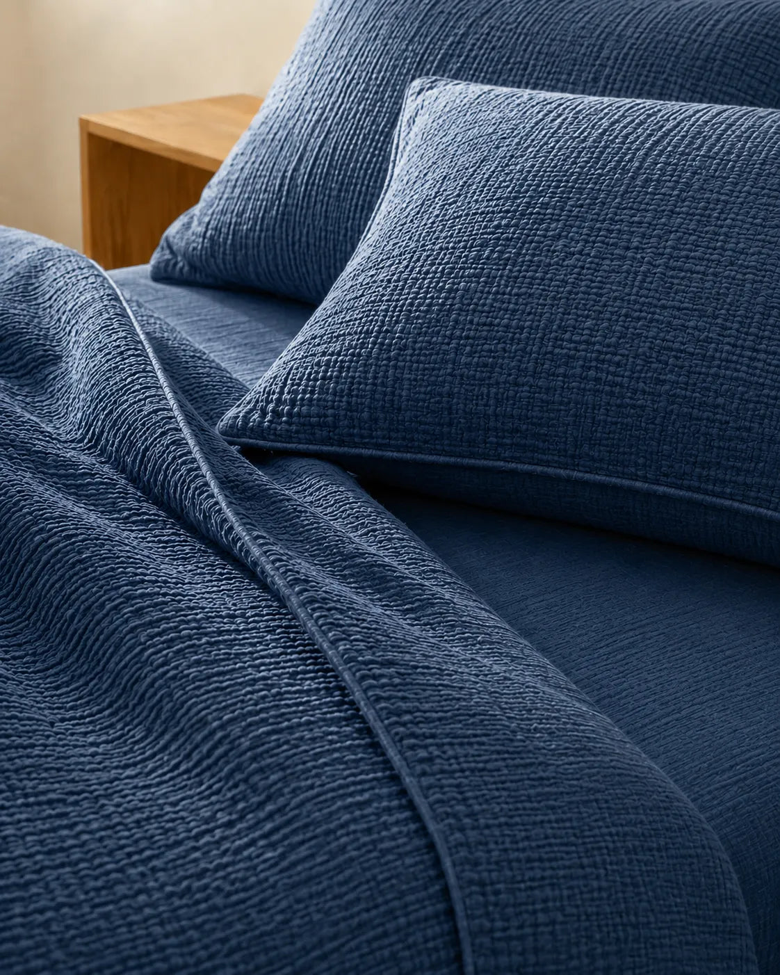 Muslin Cotton Bed Set - 100% Pure Muslin Cotton (4-Pc)