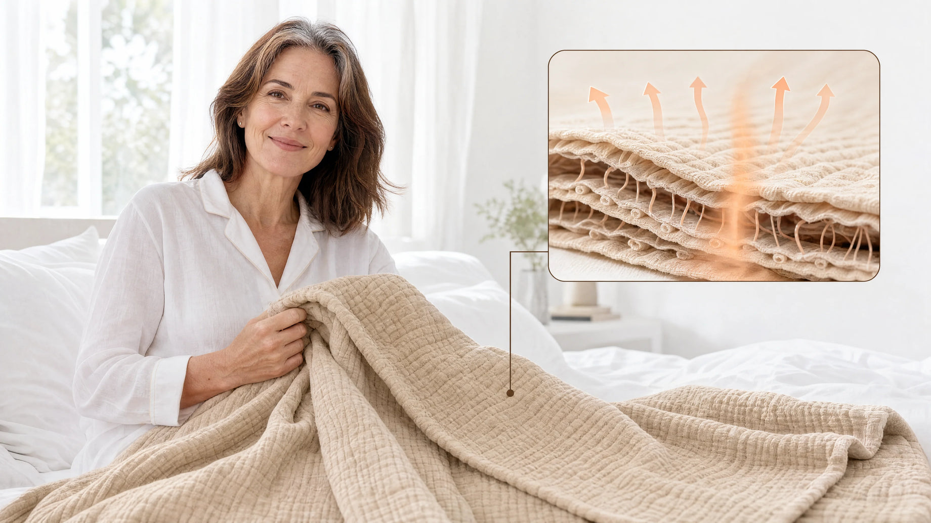 Hot Sleepers Have Started Calling This Cotton Muslin Blanket Their "Night-Sweat Fix". The Reason It Works: It Lets Heat Out Instead of Sealing It In.