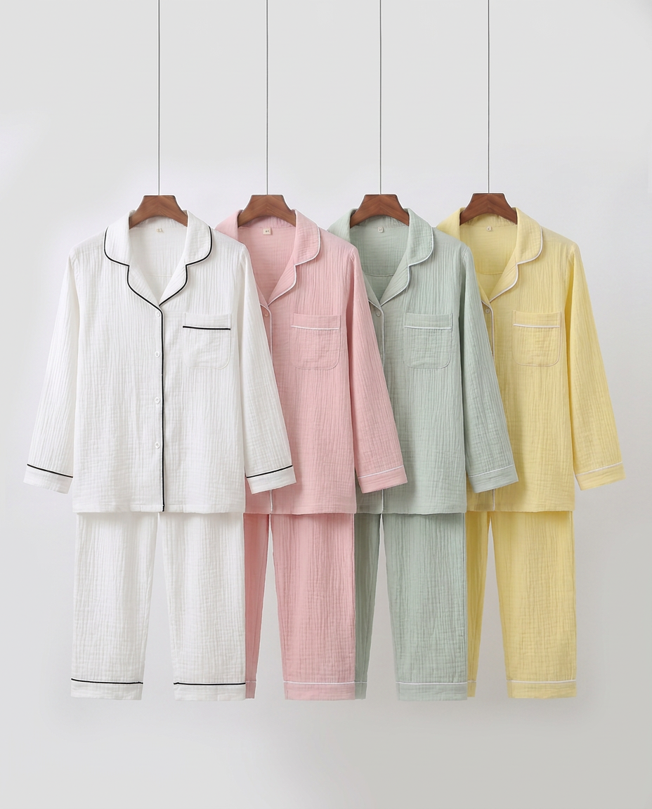 The Long Sleeve - 100% Muslin Cotton Pajama