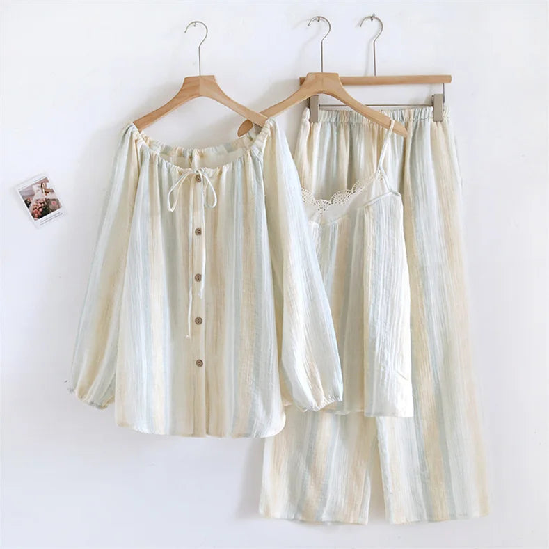 Bluma - 100% Cotton Three Set Pajama