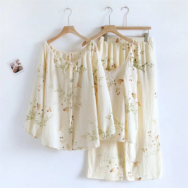 Bluma - 100% Cotton Three Set Pajama