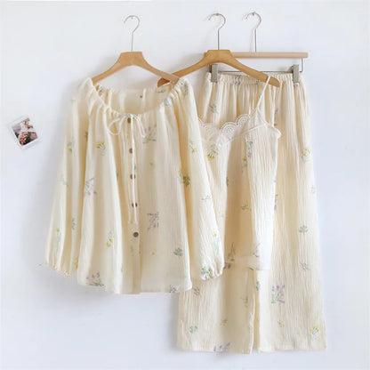 Bluma - 100% Cotton Three Set Pajama