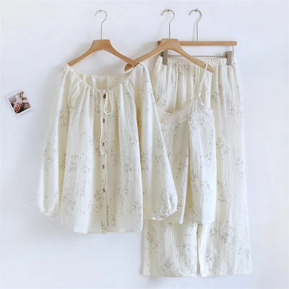 Bluma - 100% Cotton Three Set Pajama