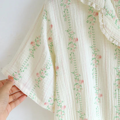 The short Bloom - 100% Muslin Cotton Pajama