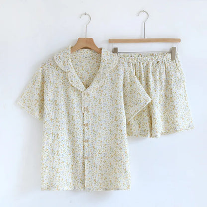 The short Bloom - 100% Muslin Cotton Pajama