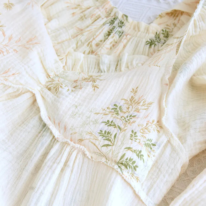 The Bloom Nightdress - 100% Muslin Cotton