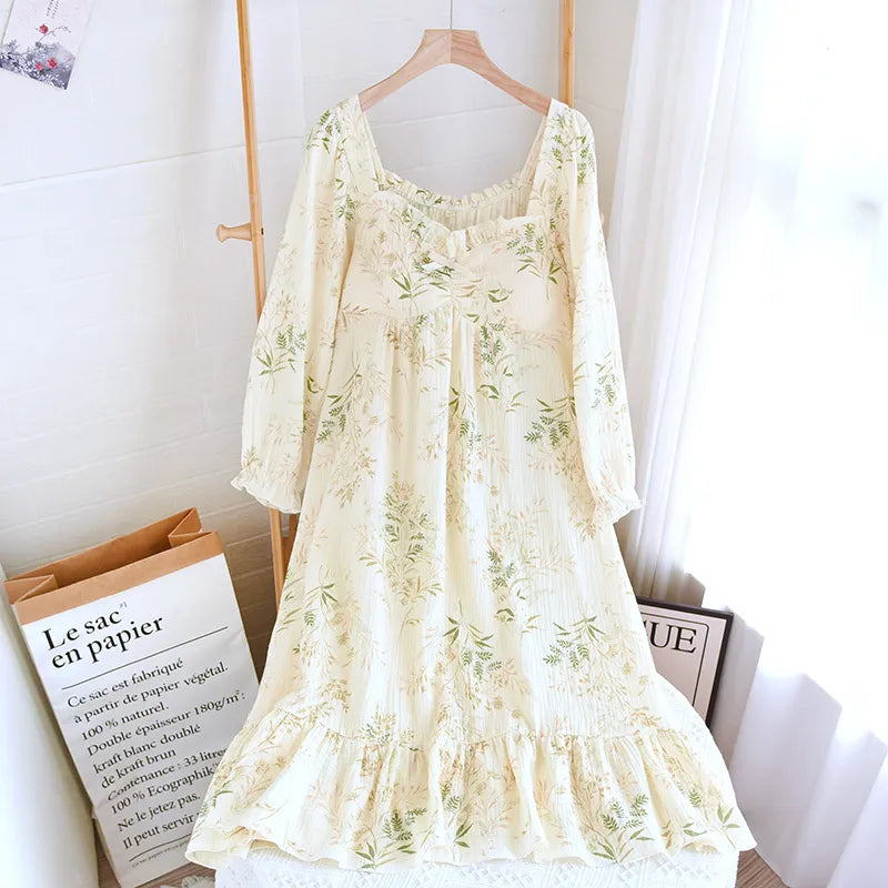 The Bloom Nightdress - 100% Muslin Cotton