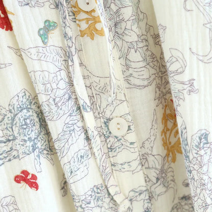 Valeria - 100% Muslin Cotton Three Set Pajama
