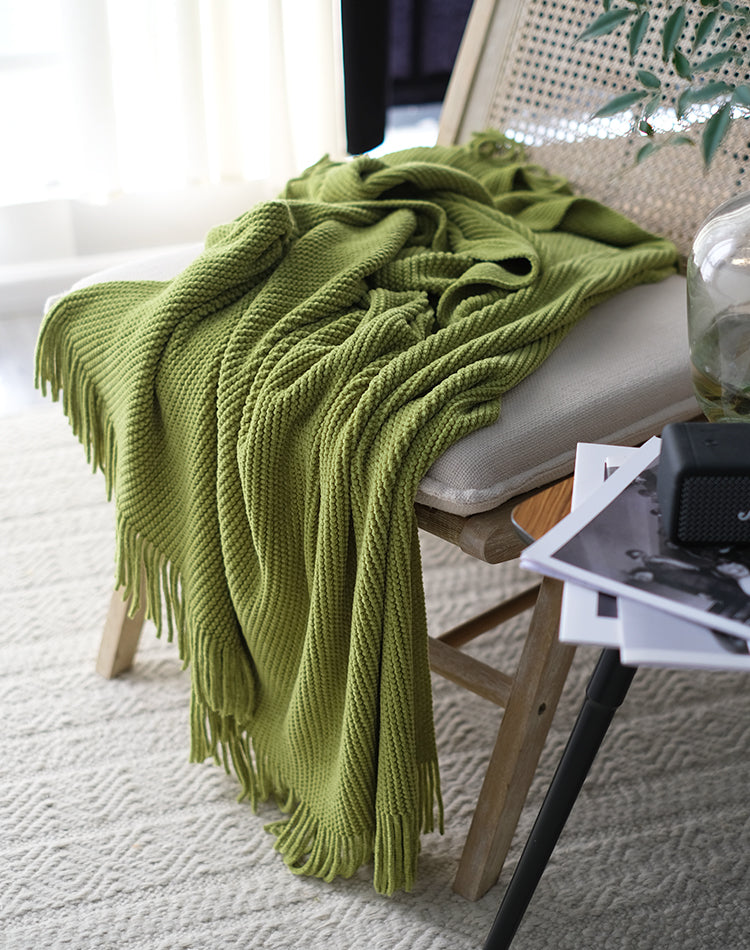 The Knitted Chenille Blanket