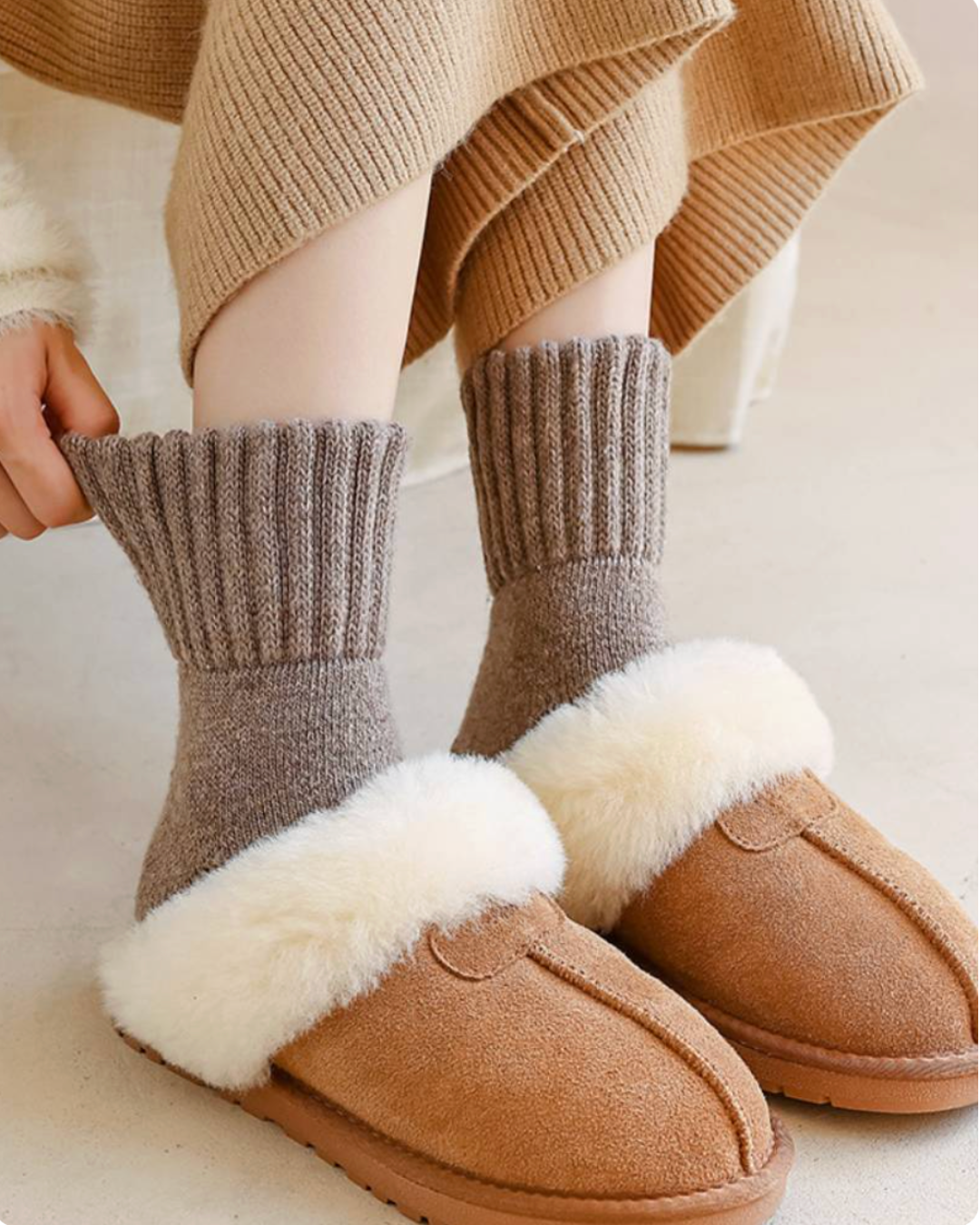 The Knitted Fleece Socks - 5 Pairs Pack