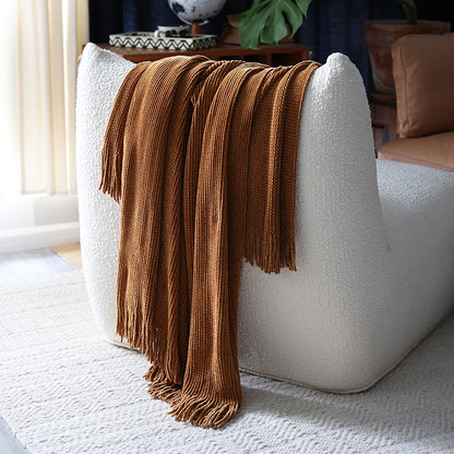 The Knitted Chenille Blanket
