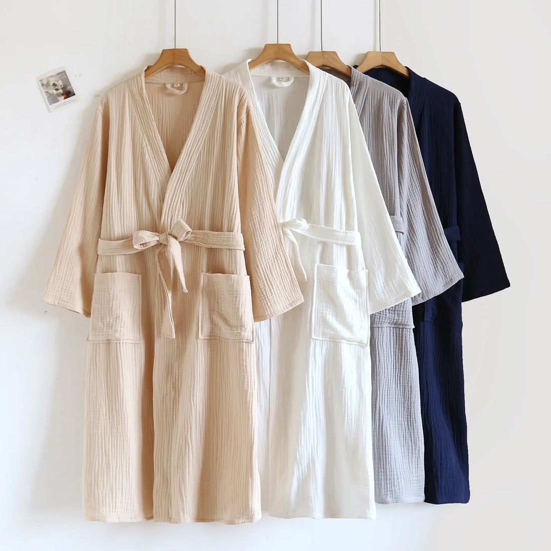 The Four-Seasons Bathrobe - 100% Muslin Cotton