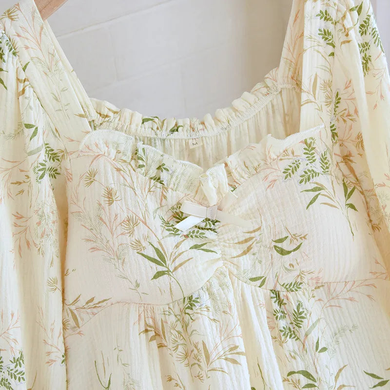 The Bloom Nightdress - 100% Muslin Cotton