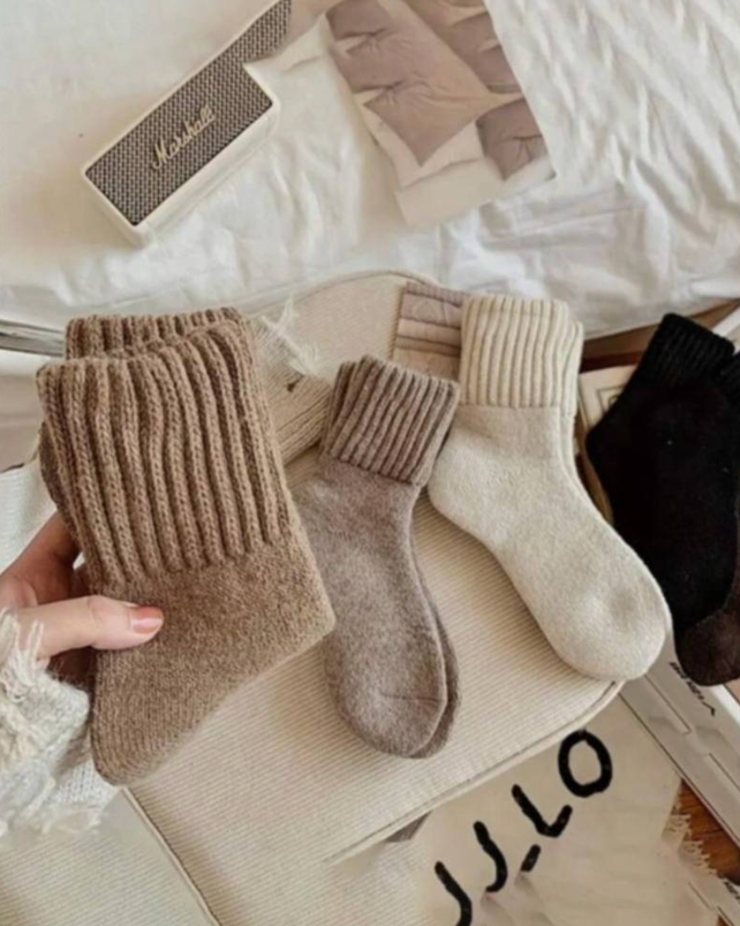 The Knitted Fleece Socks - 5 Pairs Pack