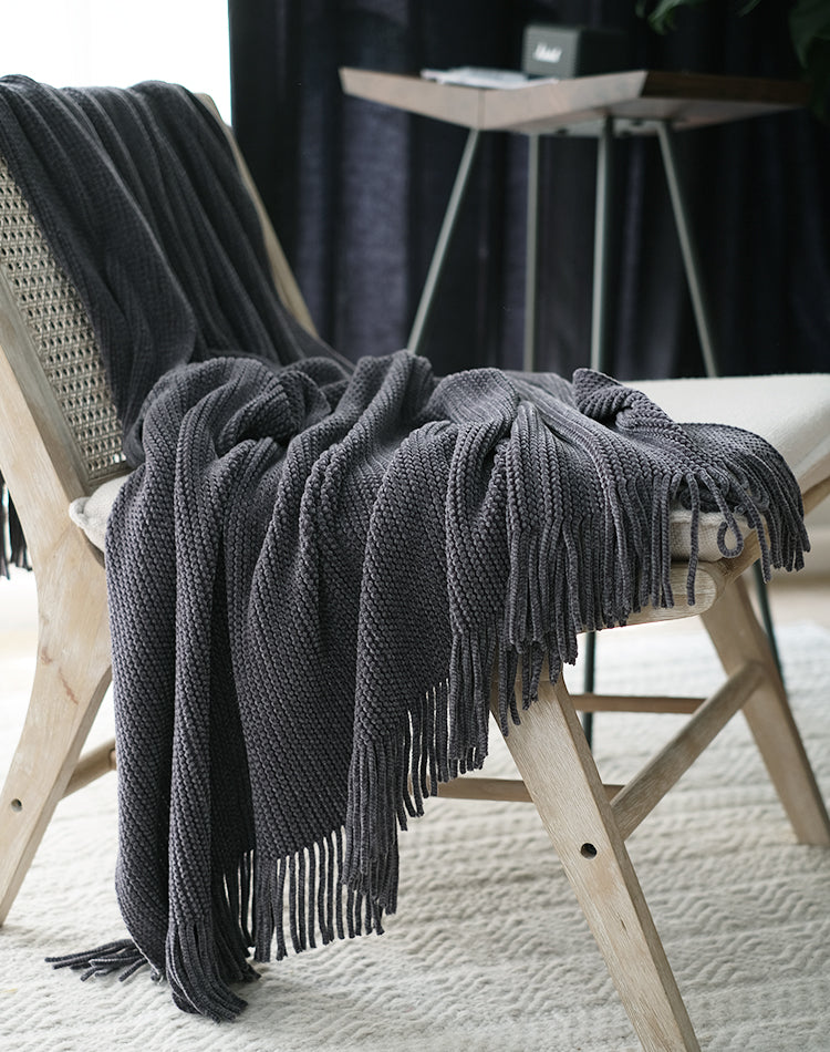 The Knitted Chenille Blanket