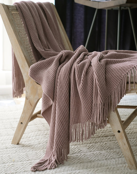 The Knitted Chenille Blanket