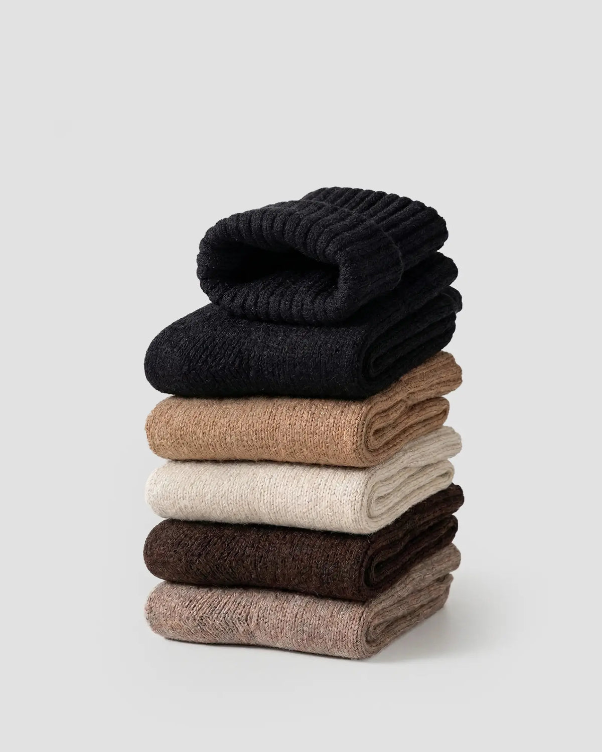 The Knitted Fleece Socks - 5 Pairs Pack
