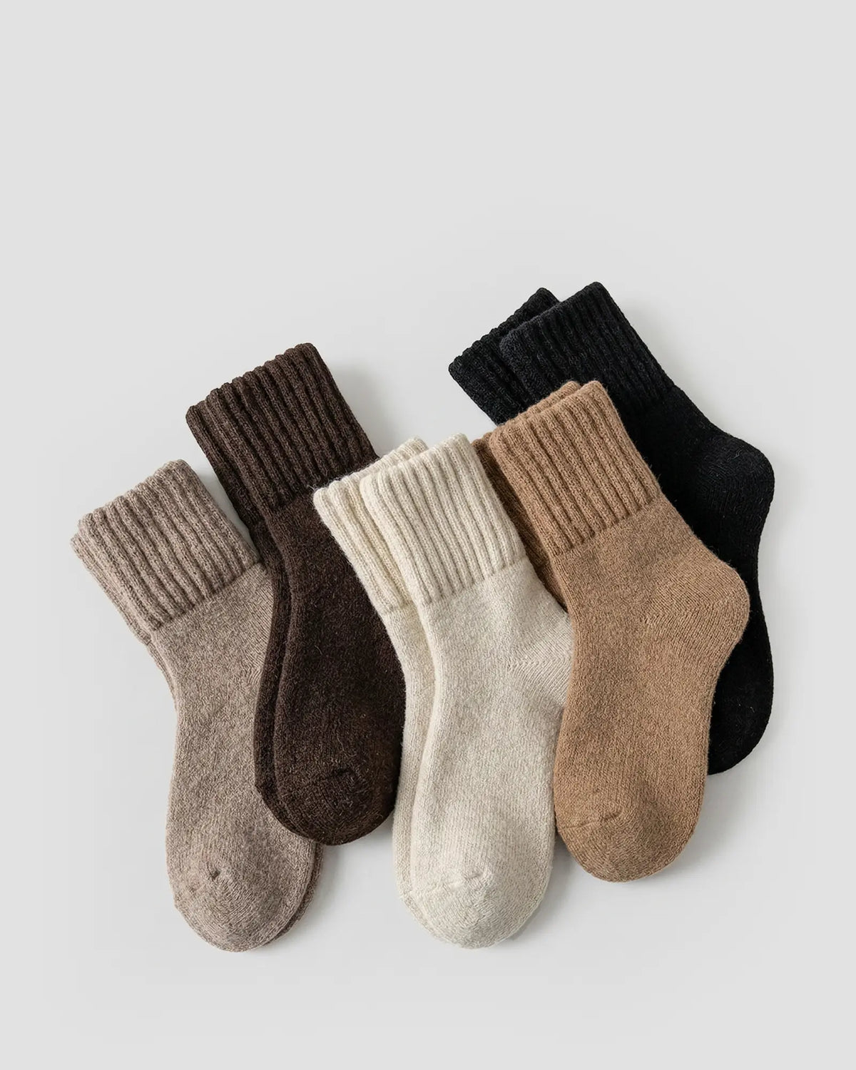 The Knitted Fleece Socks - 5 Pairs Pack