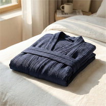 The Four-Seasons Bathrobe - 100% Muslin Cotton