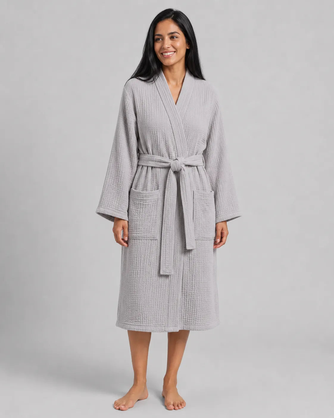 The Four-Seasons Bathrobe - 100% Muslin Cotton