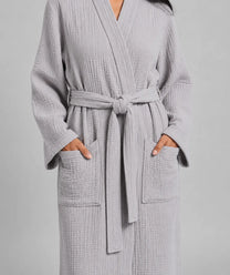 The Four-Seasons Bathrobe - 100% Muslin Cotton