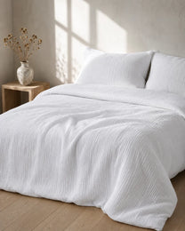Muslin Cotton Bed Set - 100% Pure Muslin Cotton (4-Pc)