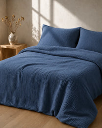 Muslin Cotton Bed Set - 100% Pure Muslin Cotton (4-Pc)