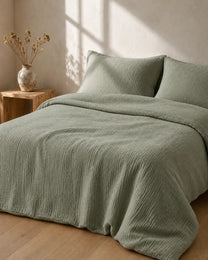 Muslin Cotton Bed Set - 100% Pure Muslin Cotton (4-Pc)