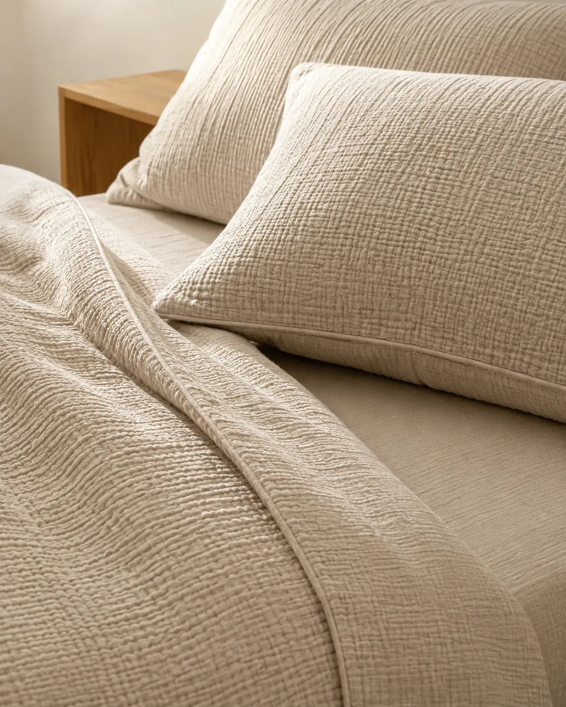 Muslin Cotton Bed Set - 100% Pure Muslin Cotton (4-Pc)