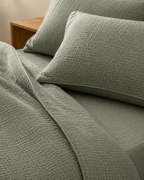 Muslin Cotton Bed Set - 100% Pure Muslin Cotton (4-Pc)