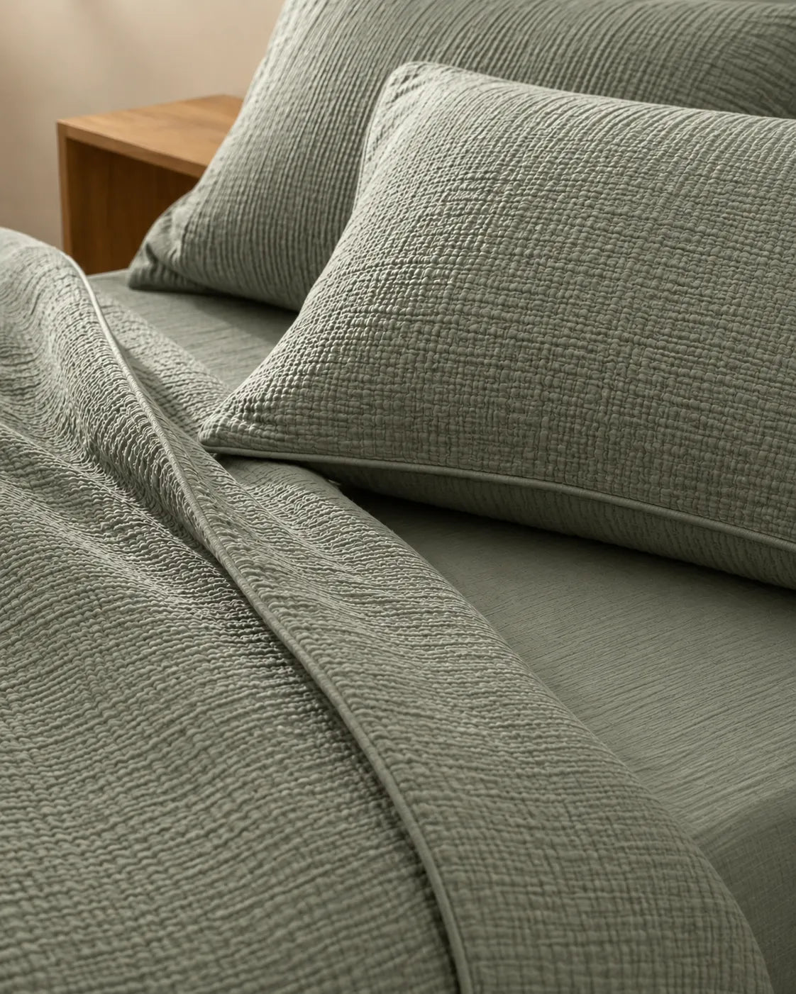 Muslin Cotton Bed Set - 100% Pure Muslin Cotton (4-Pc)
