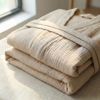 The Four-Seasons Bathrobe - 100% Muslin Cotton