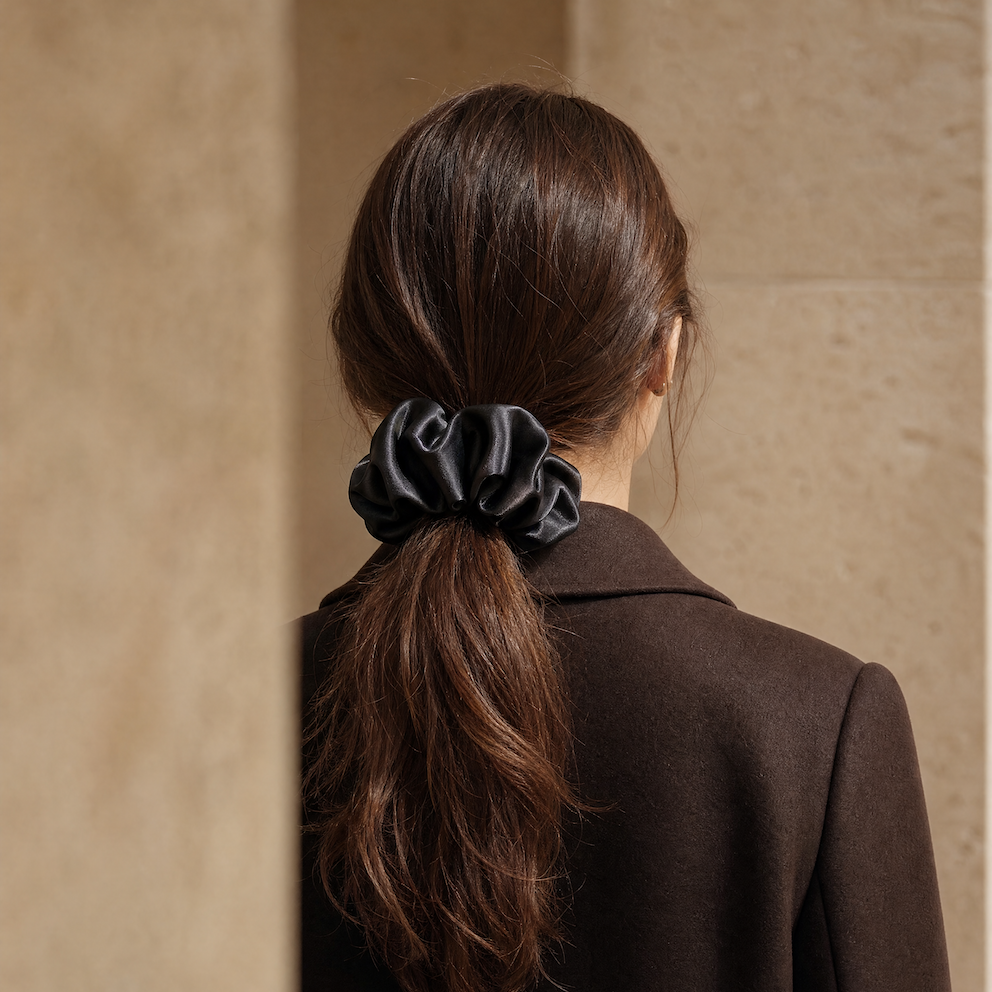 The Fleece Satin Scrunchies - 3 Pieces Pack