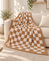 The Fleece Checkerboard Throw