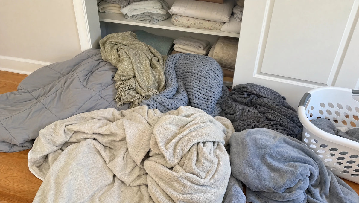 The Blanket Graveyard In My Linen Closet