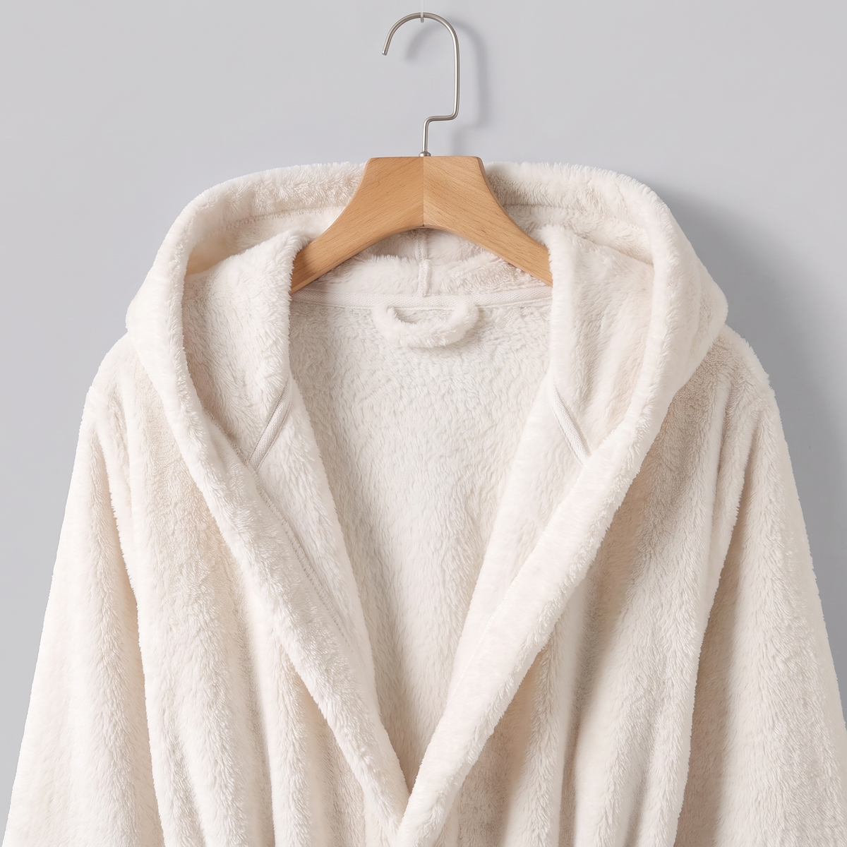 Ivory robe hood and collar detail