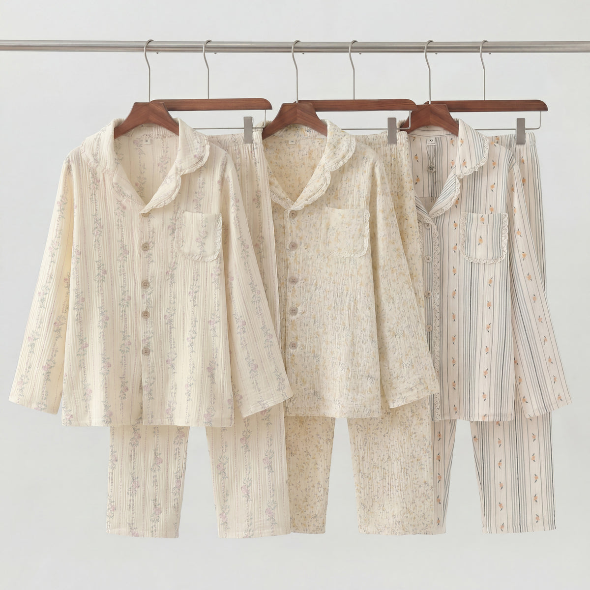 The Short Bloom - Pijama 100 % muselina de algodón